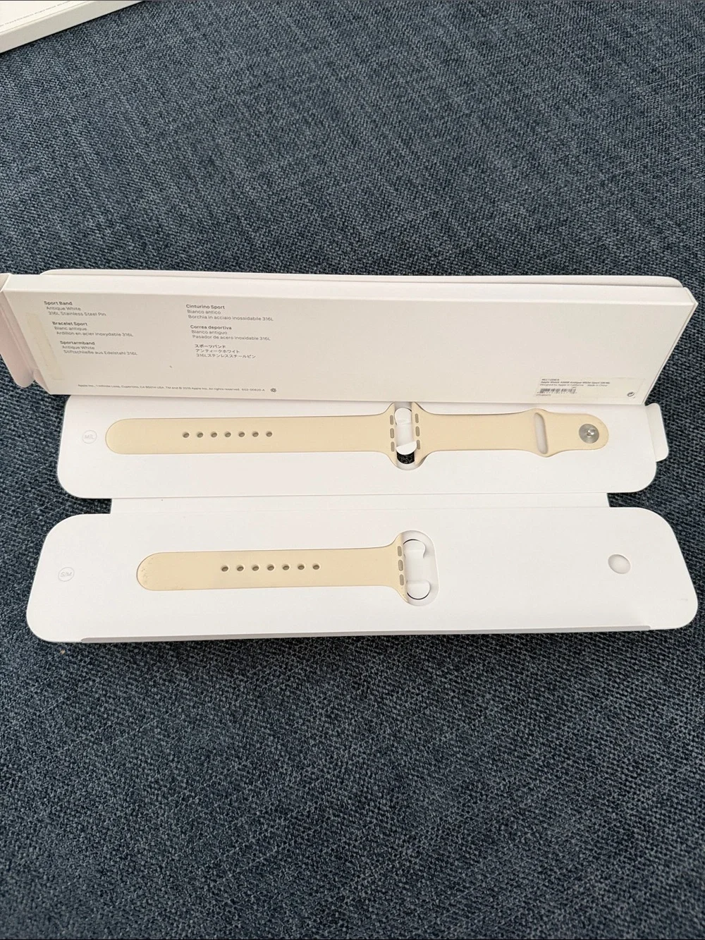 Apple Watch Sport Bands - Black & Antique White (Two-Pack)